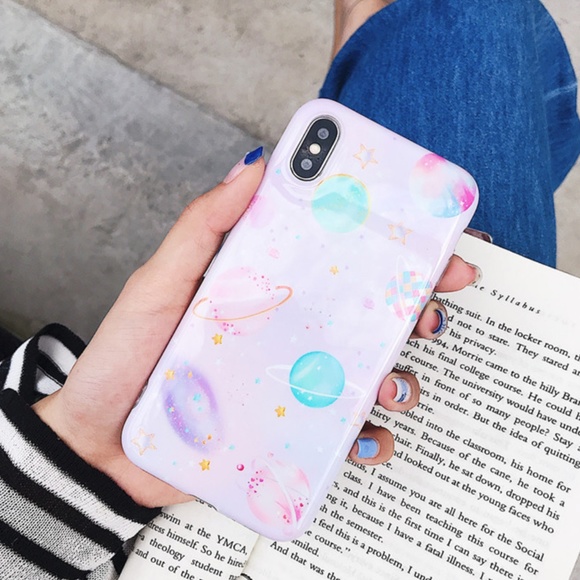 NEW iPhone 7/8/Plus Pink Planet Universe Case - Picture 3 of 8